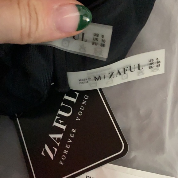 Womens Solid Color Strap Padded Front Knot Bikini Set sz 6 - Picture 7 of 8